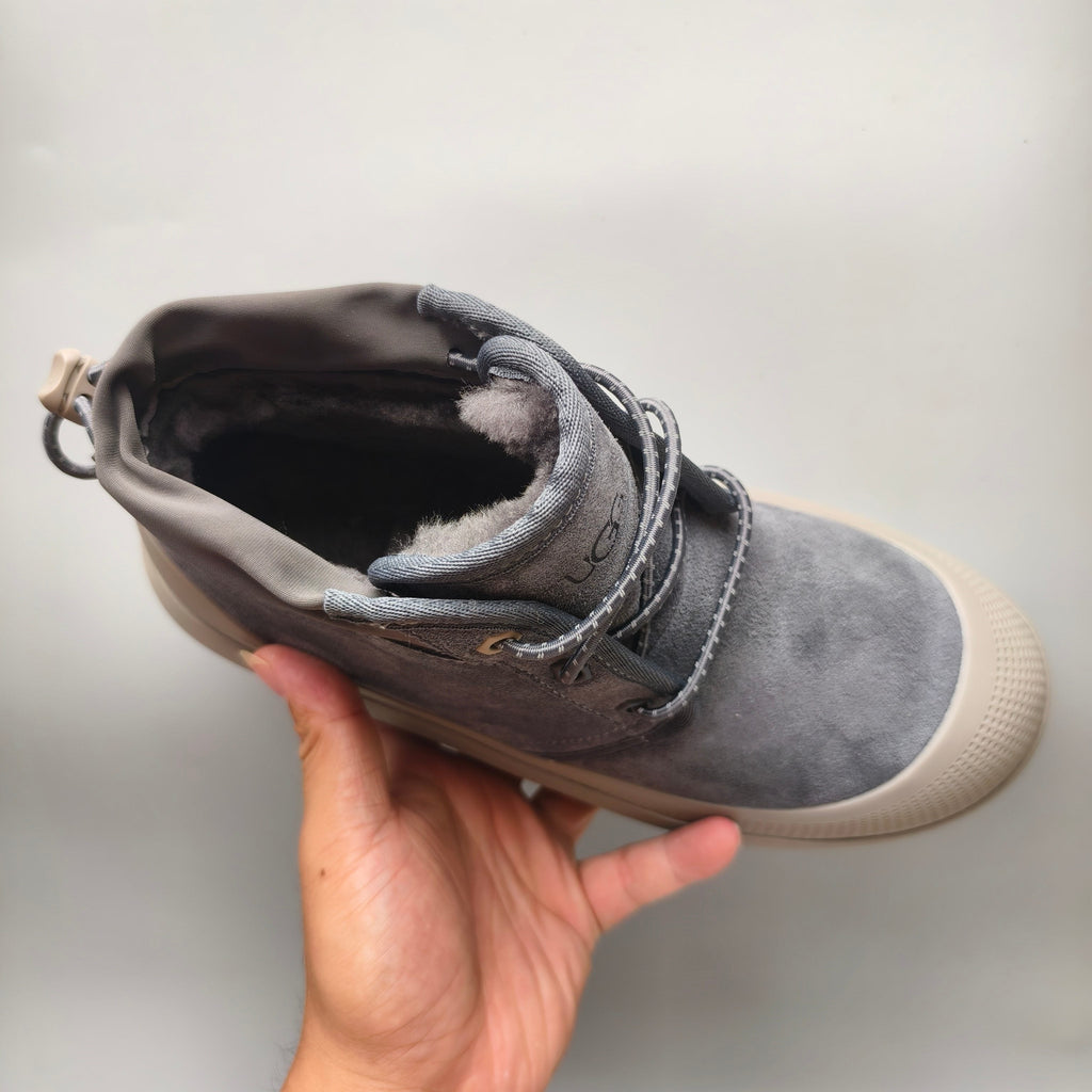 Light Grey High-Top Trendy Casual Sneakers — New Arrival | In Stock