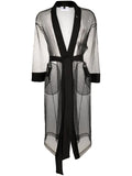 Alchemy belted sheer mesh jacket