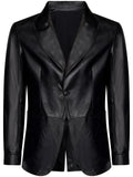 FRANZESE COLLECTION single-breasted leather blazer