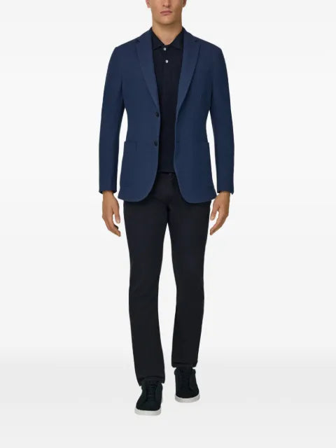 Boggi Milano micro-textured single-breasted blazer