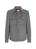 Brunello Cucinelli lightweight virgin wool cloth shirt-style outerwear jacket