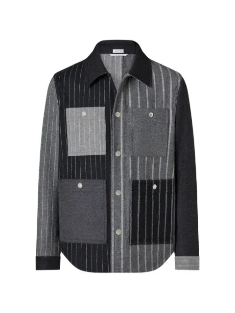 Thom Browne flannel fun-mix banker-stripe jacket
