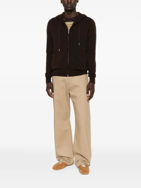 BOMPARD zip-up drawstring hoodie