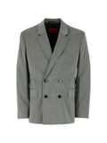 HUGO double-breasted peak-lapel jacket