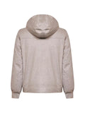 Brunello Cucinelli bonded wool flannel down jacket with detachable hood