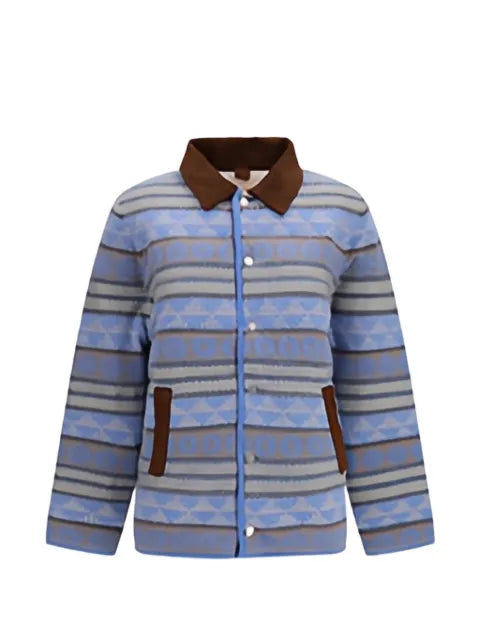 Guest In Residence patterned corduroy-panel sshirt jacket