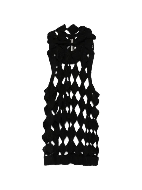 Rick Owens Sarutanya diamond-knit hoodie
