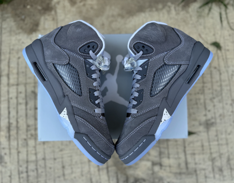 "Wolf Grey" Retro High-Top Sneakers