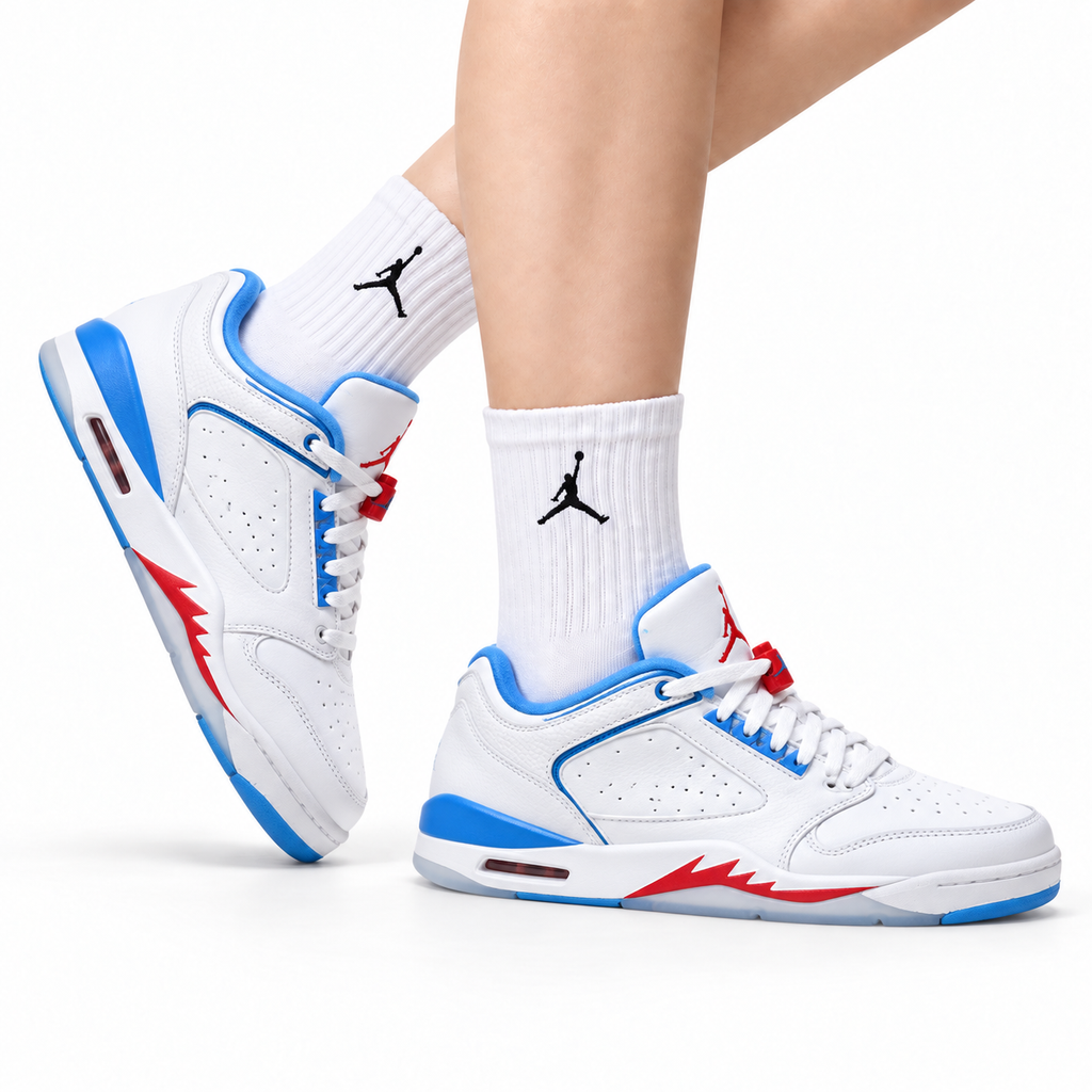 Air Jordan 5 Low White University Blue Sneakers