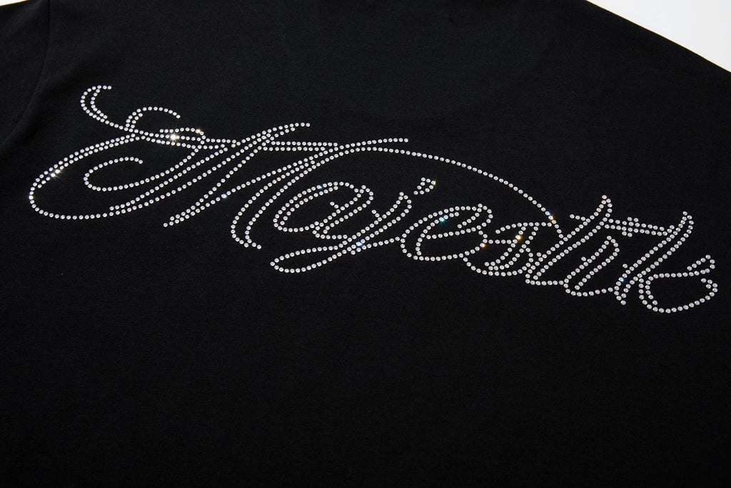 MAJESTIK Alien Rhinestone Graphic T-Shirt