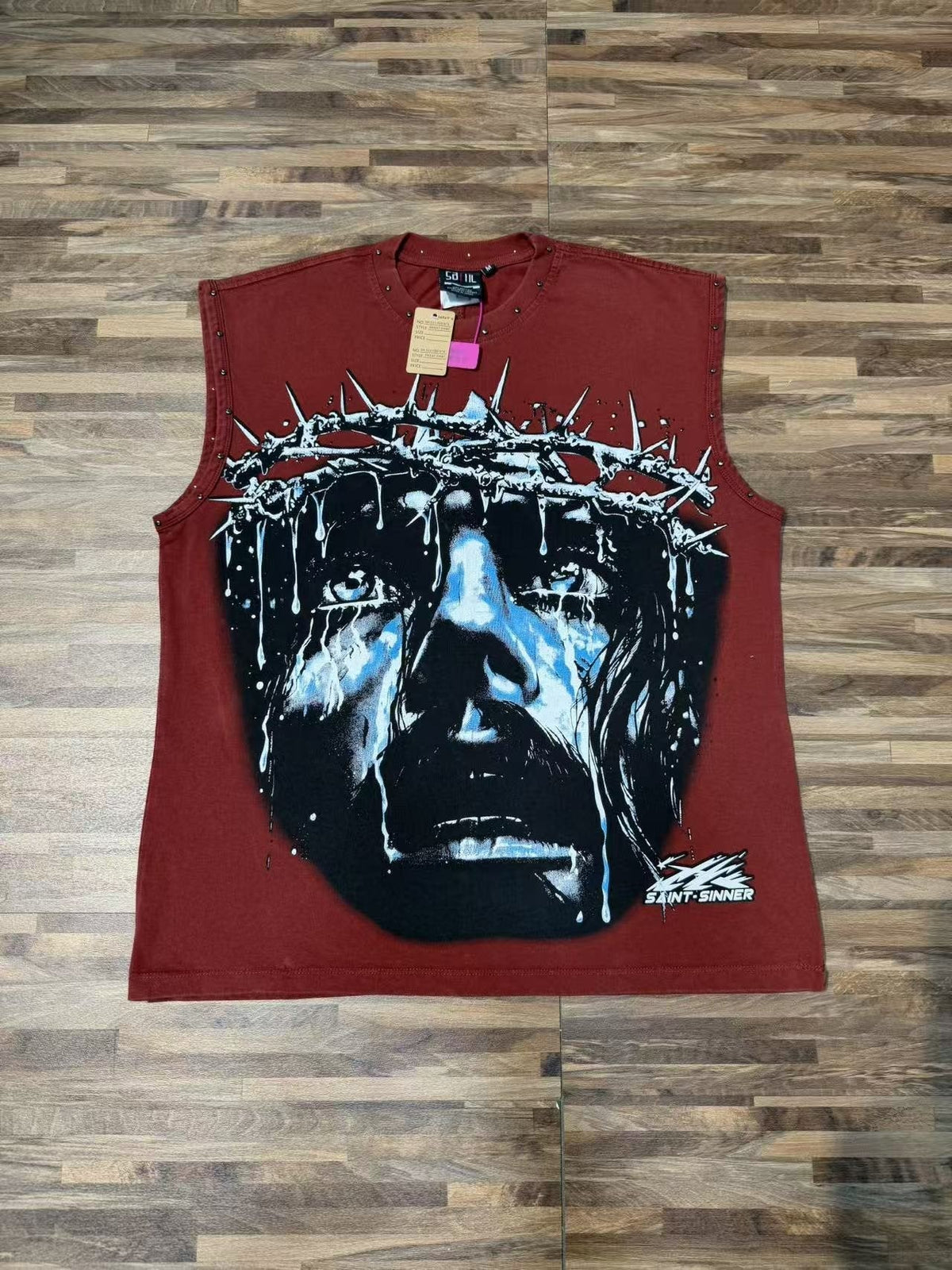 SAINT Washed Rock Graphic Sleeveless T-Shirt