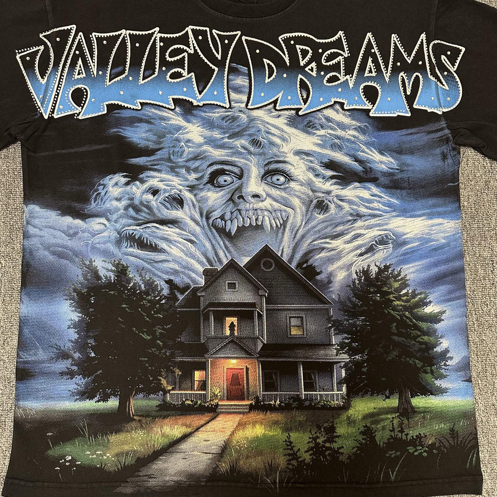 VALE USA Valley Dreams Haunted House Graphic T-Shirt