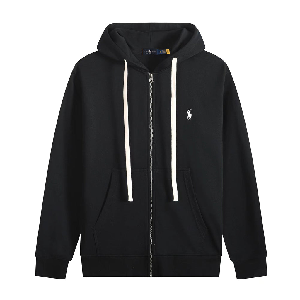 Polo Ralph Lauren Hoodie Black with White Lace
