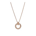 Tiffany Style T Motif Cubic Zirconia 18K Gold-Plated Necklace
