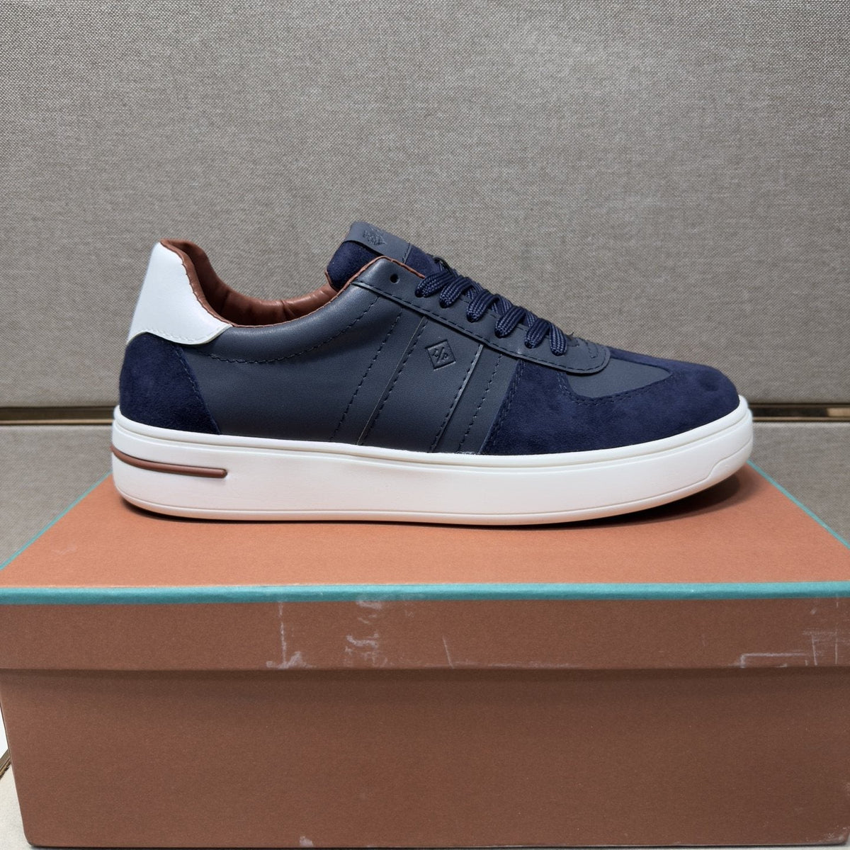 Loro Piana Navy Panel Low-Top Sneakers