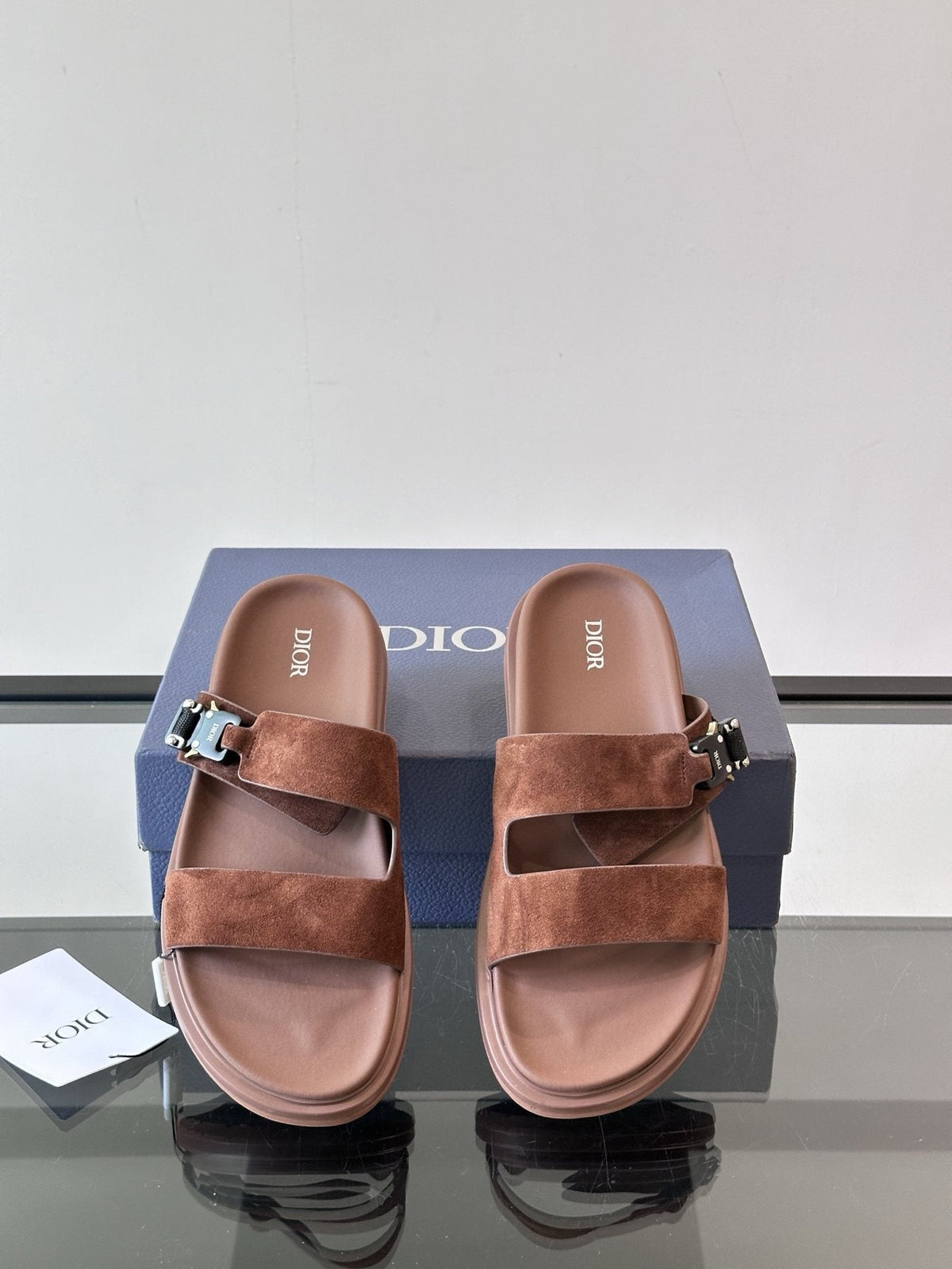 Dior Men's Two-Strap Slide Sandals